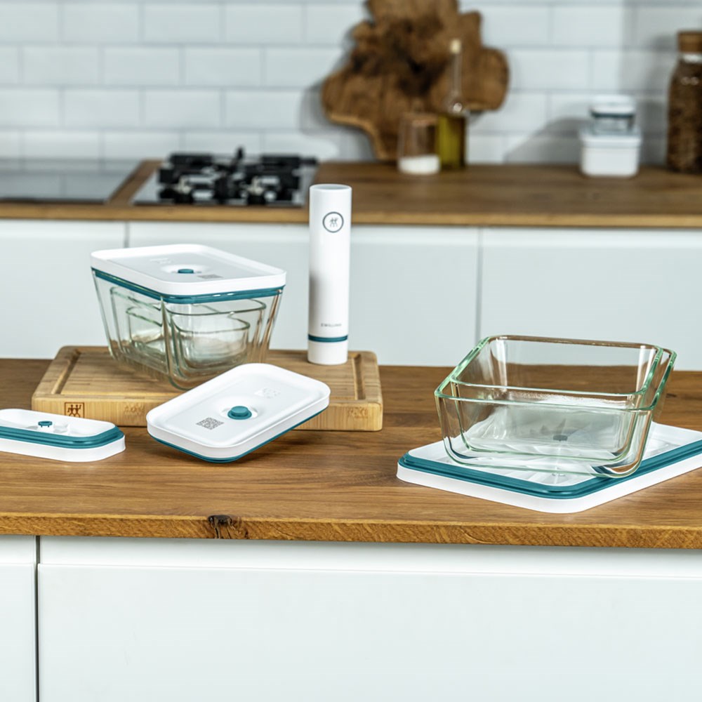 Zwilling Fresh & Save Vakumlu Saklama Kabı L Borosilikat Cam Akdeniz Mavisi