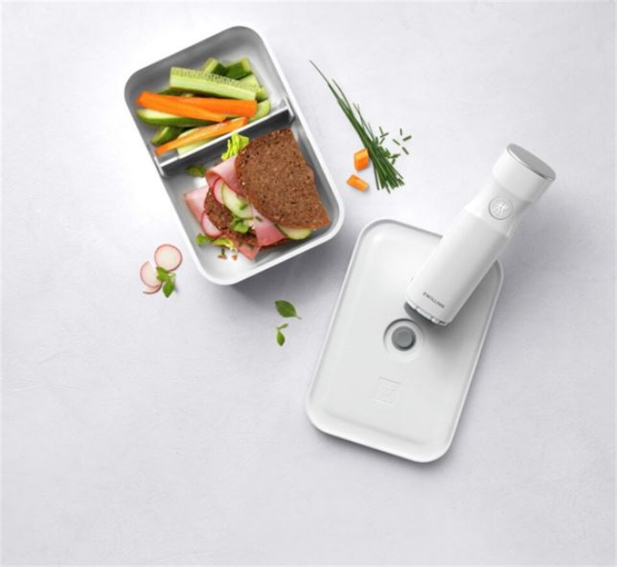 Zwilling Fresh & Save Vakumlu Yemek Kabı M Beyaz Gri