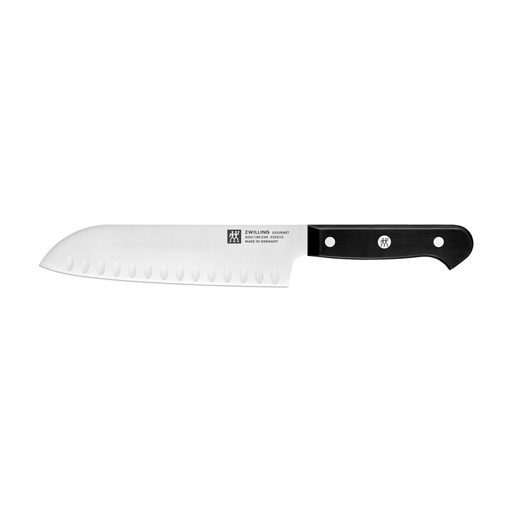 Zwilling Gourmet Oluklu Santoku Bıçağı Siyah 18 cm