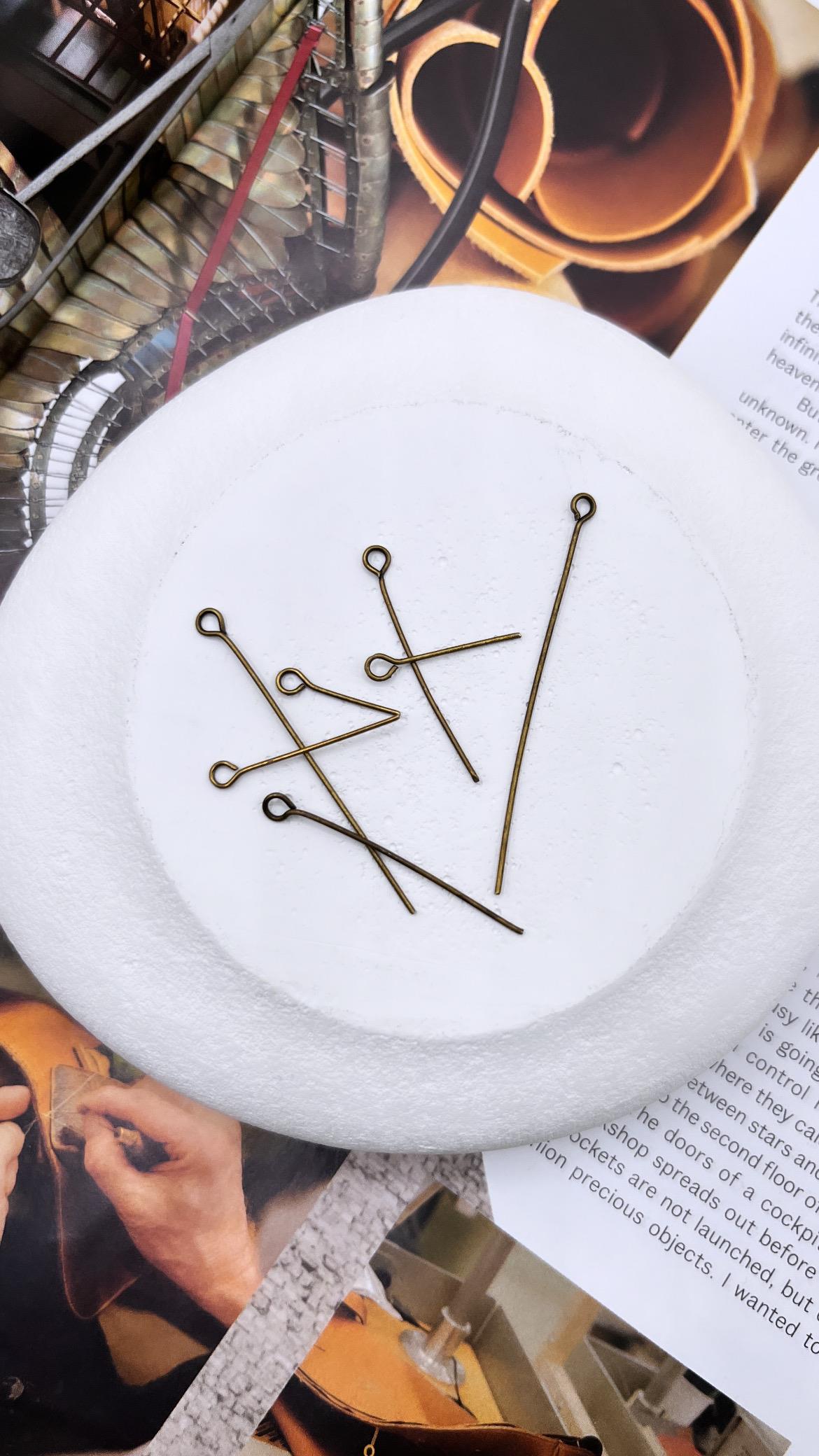 17 mm, HALKALI TAKI ÇİVİSİ, ANTİK SARI KAPLAMA 1 KG