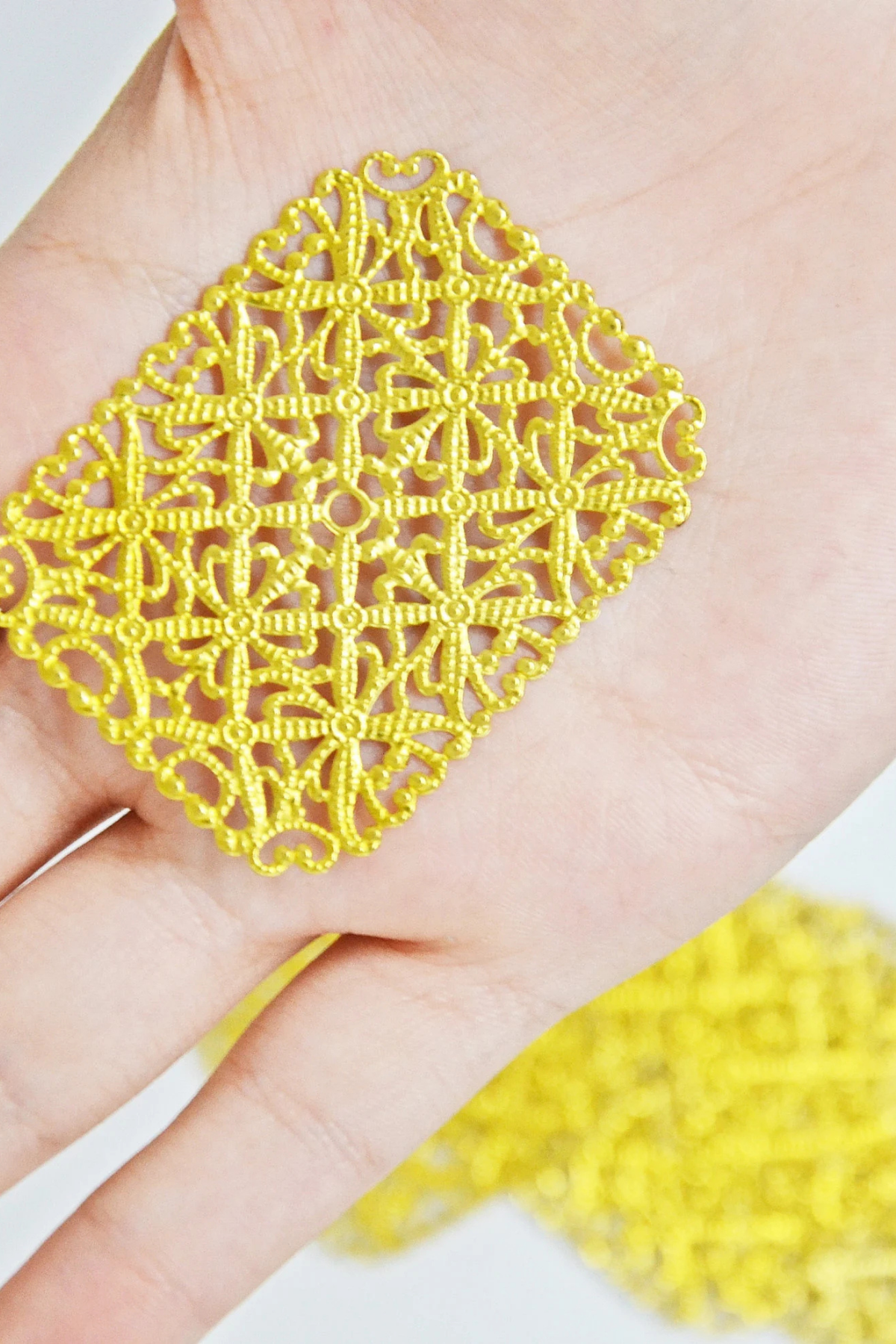 55X40 mm HAM PİRİNÇ FİLİGRAN (100 AD)