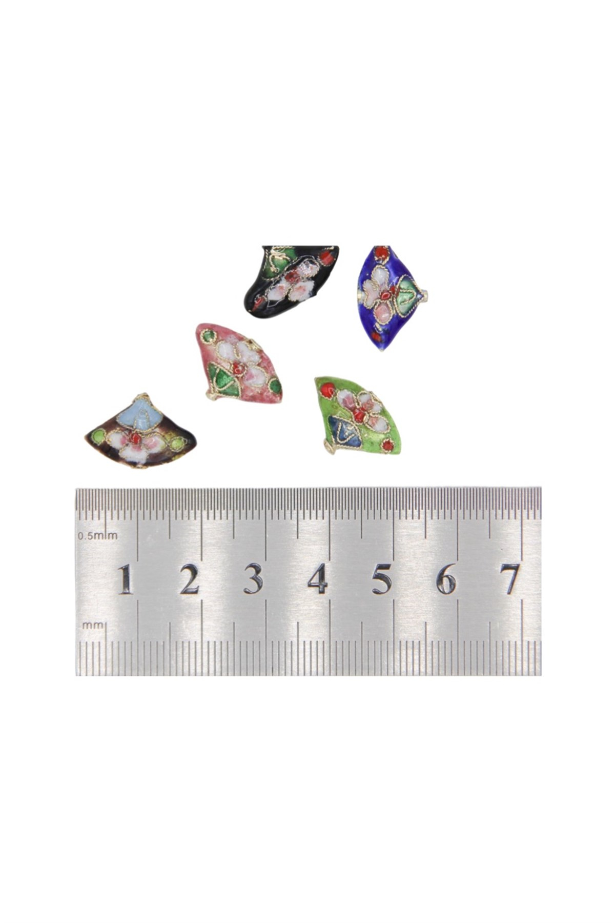 Altın Kaplama Cam Mineli Boncuk 10x16 mm