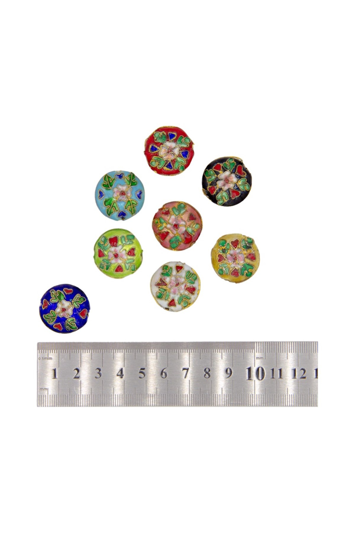 Altın Kaplama Cam Mineli Boncuk 8x21 mm