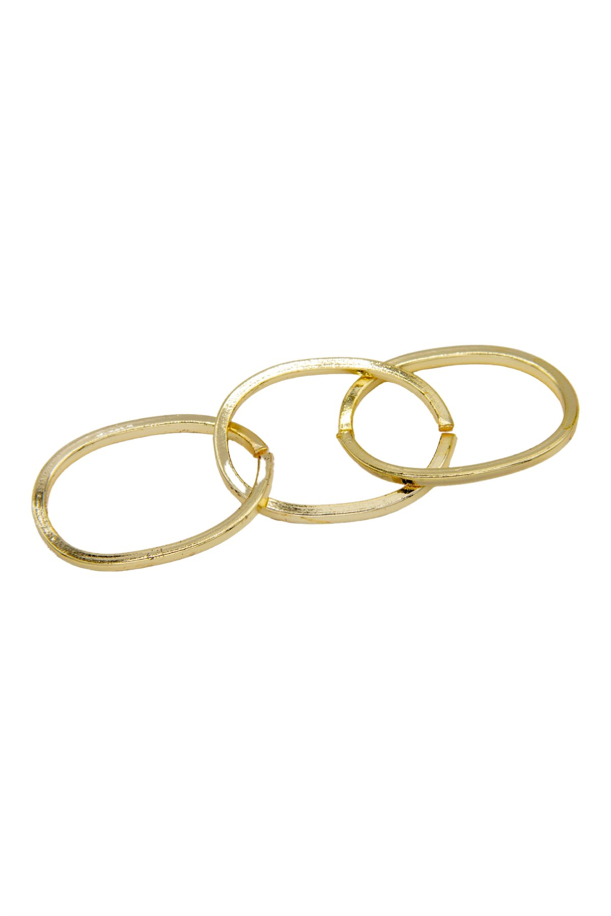 Altın Kaplama Elips Demir Zincir 25x2 mm