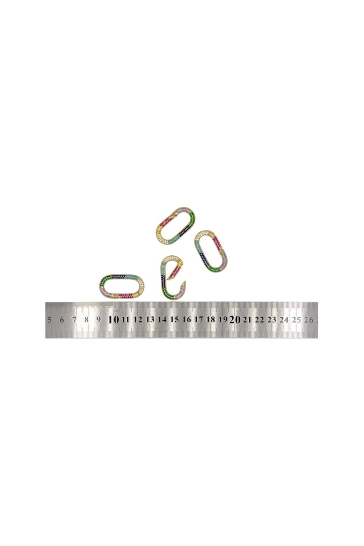 Zirkon Taşlı Oval Kilit