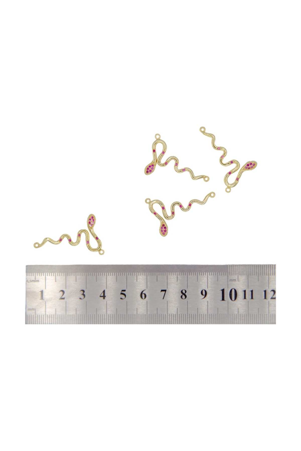 Zirkon Taşlı Yılan Detaylı Kolye Ucu