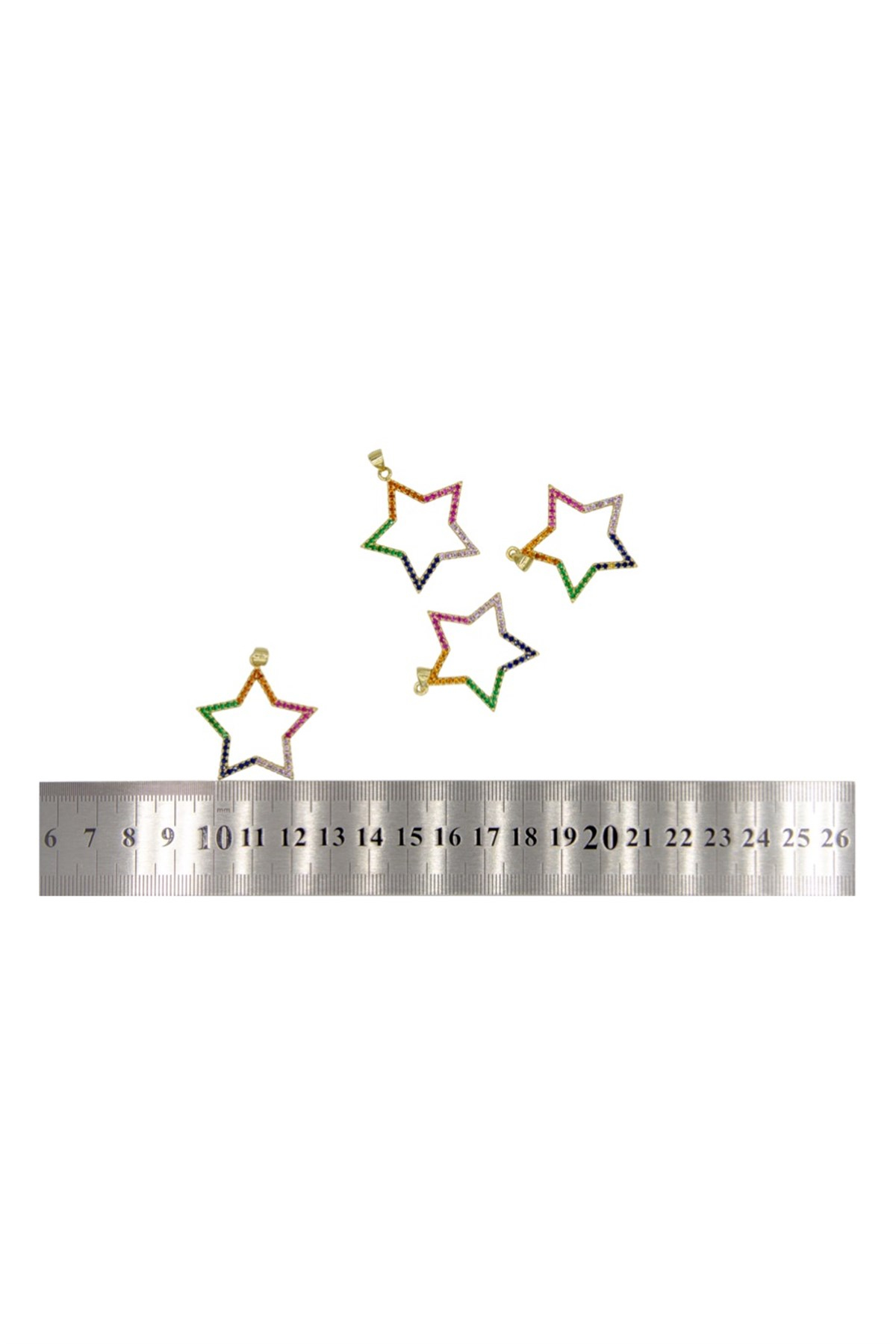 Zirkon Taşlı Yıldız Kolye Ucu