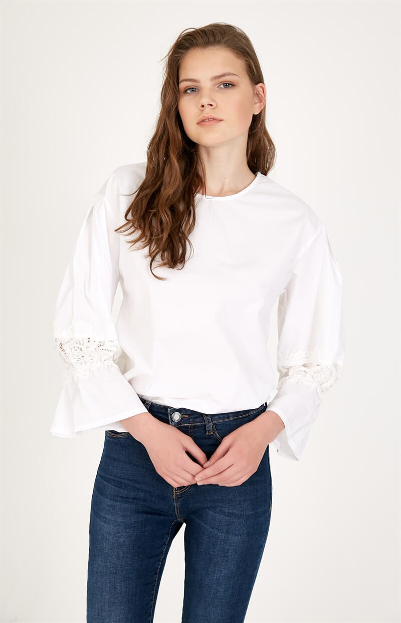 Ekru 19WB190 BLUZ