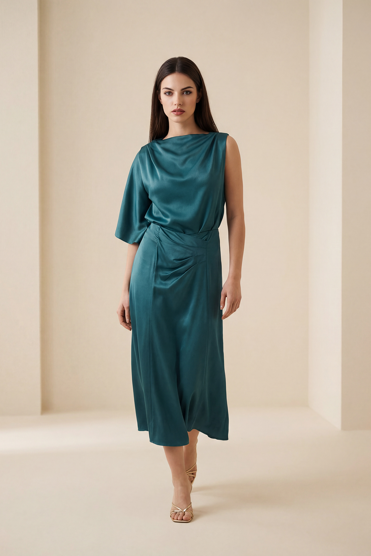 Zümrüt Rahat Kesim Midi Boy Etek