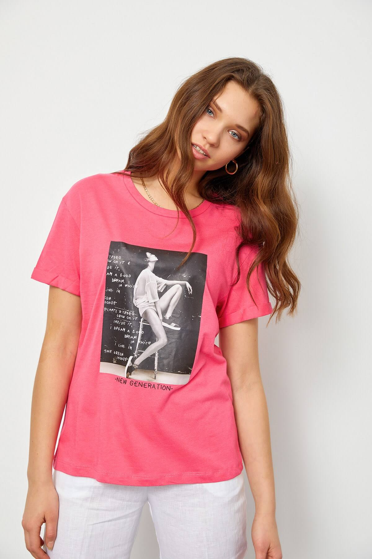 Fuşya 2YB2CTS0192 T-SHIRT