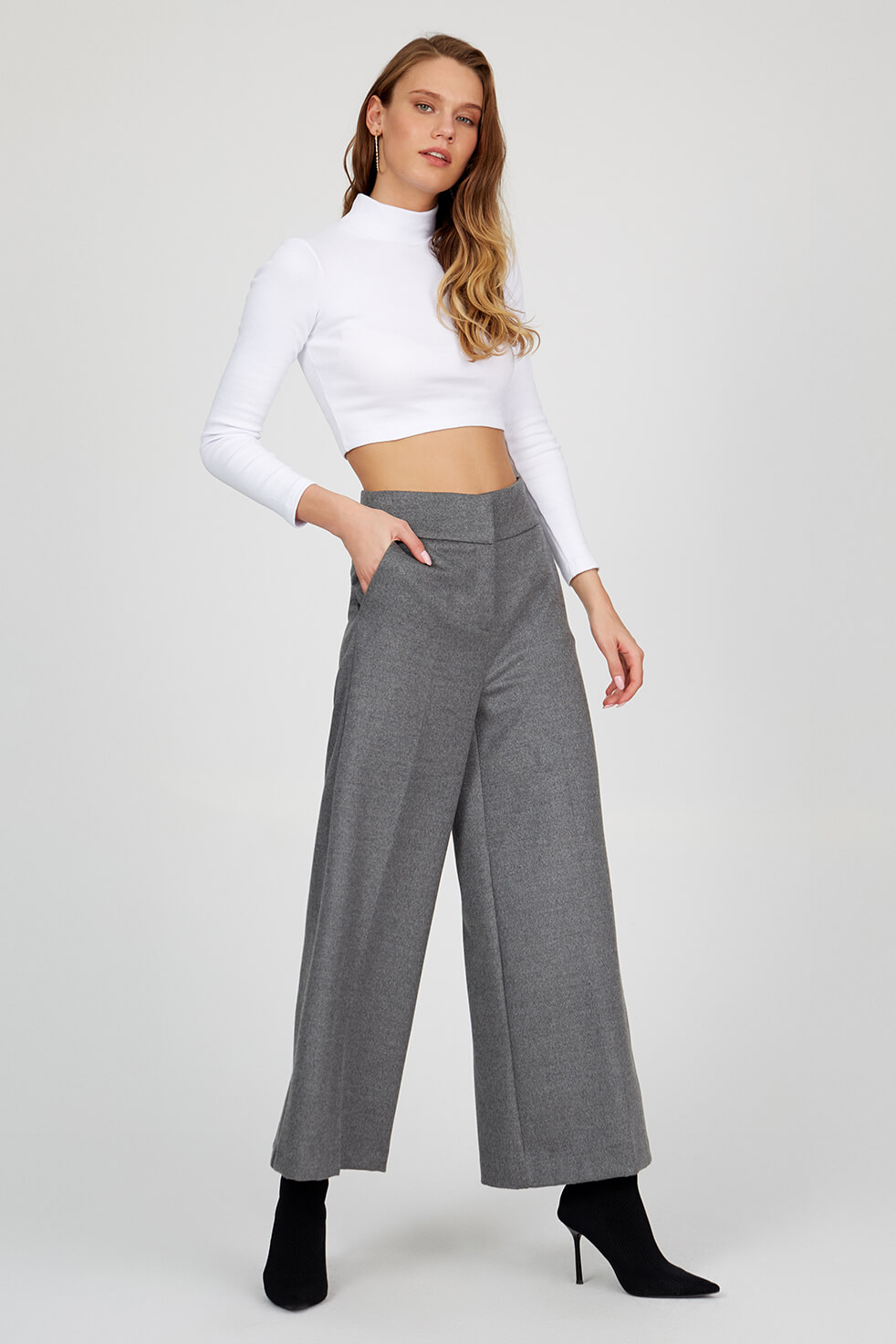 Gri 4YM4CPN0134 PANTOLON