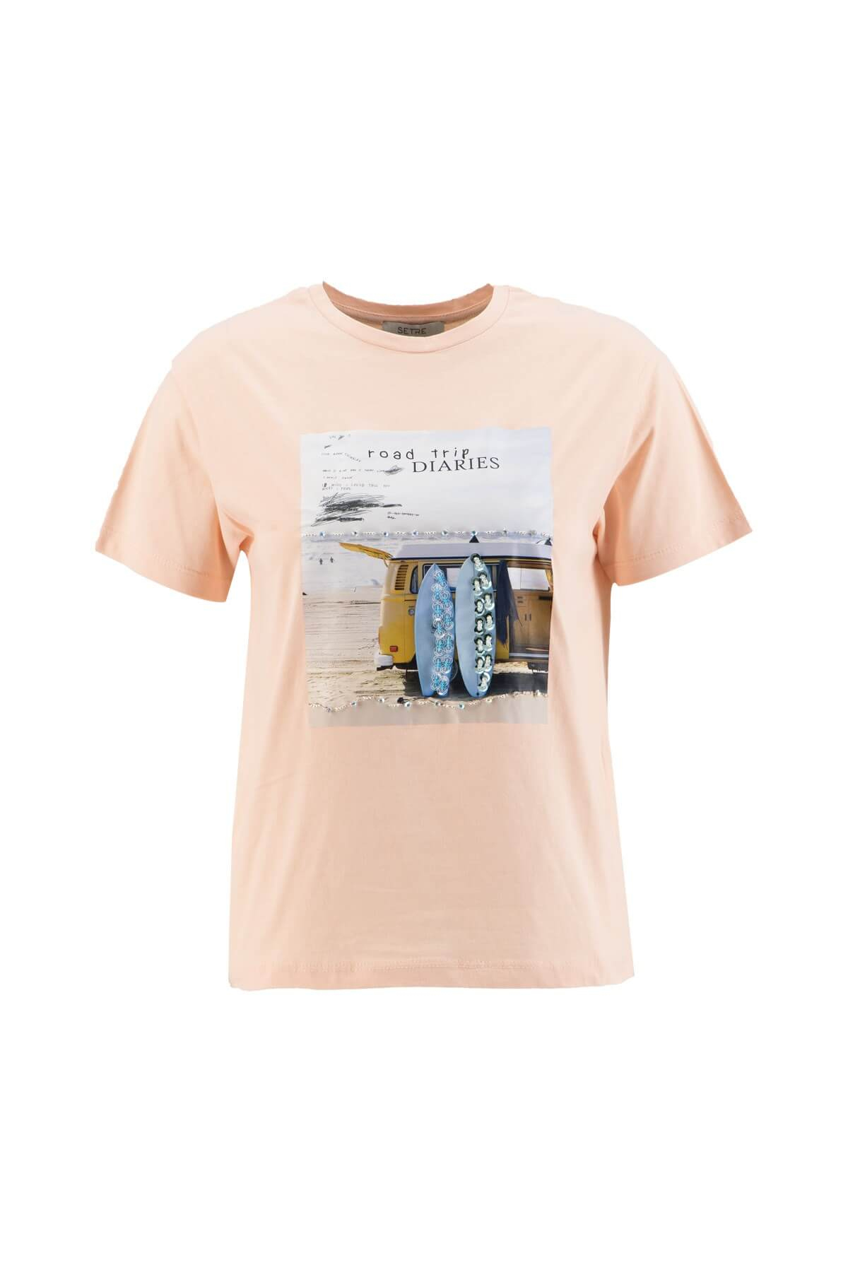 Pudra Baskılı Kısa Kollu T-ShirtST060S71160007