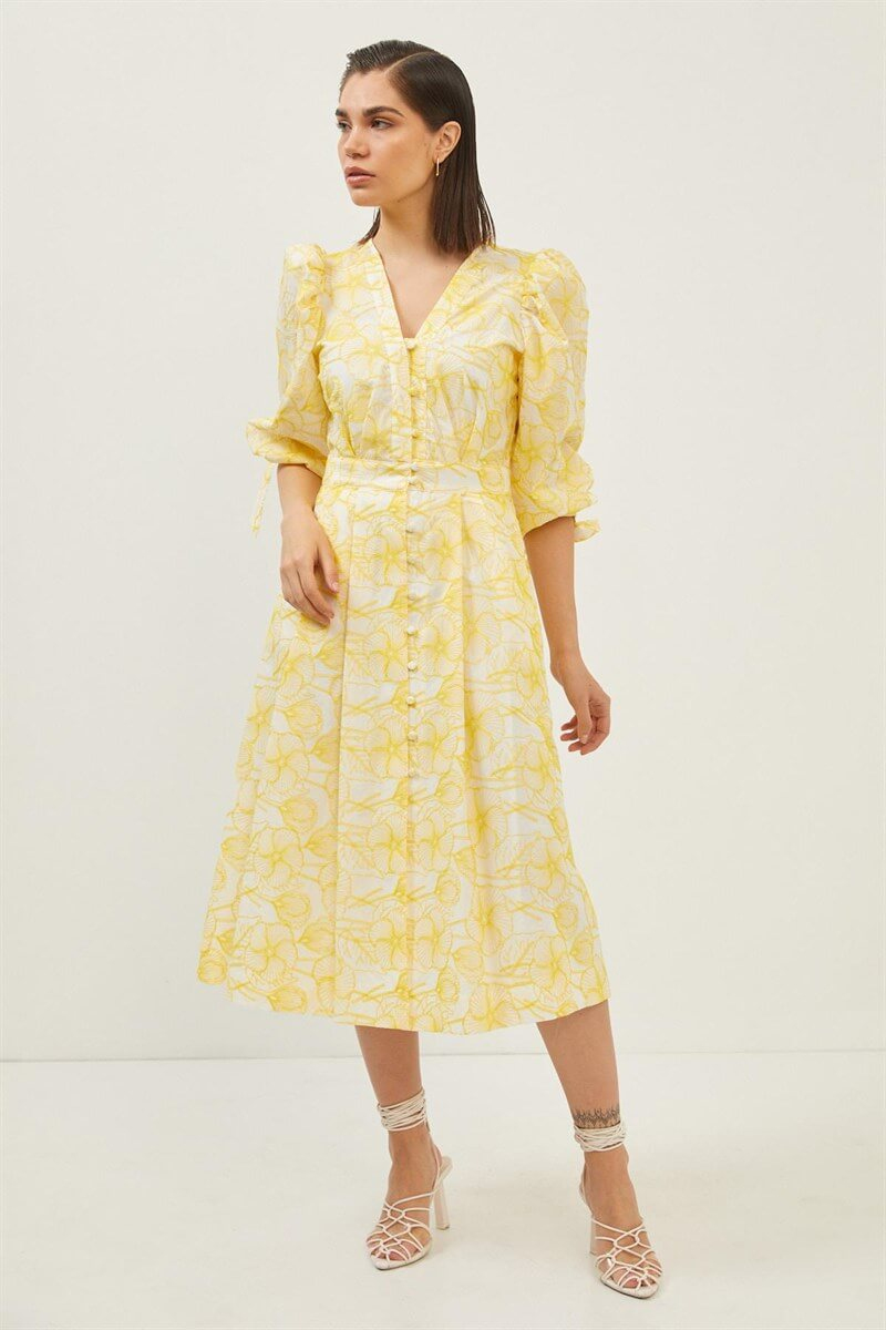 Sarı 1YI2CEL1307 ELBİSE