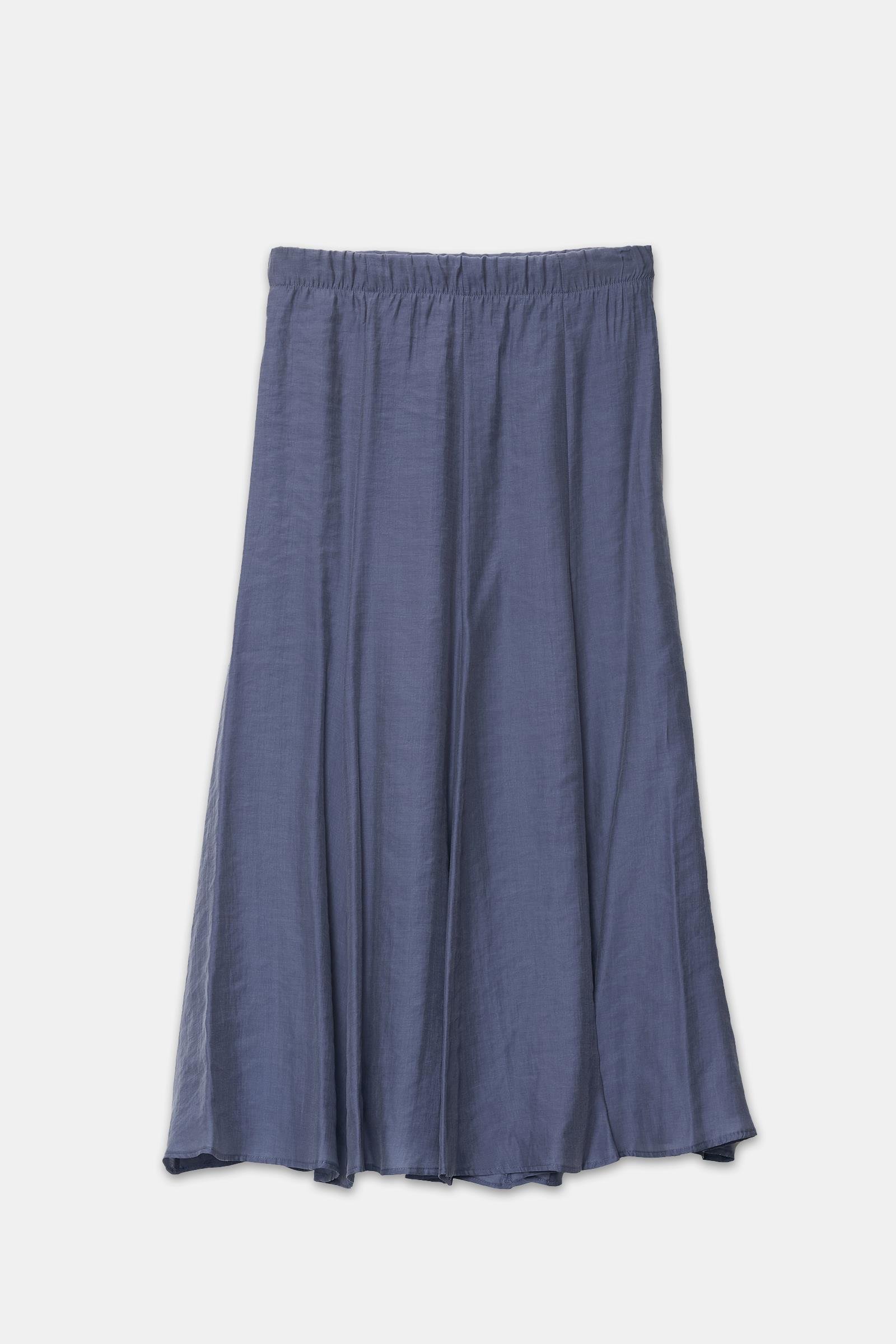 İndigo Belden Lastik Detaylı Midi Boy Etek Kadın Etek modelleri