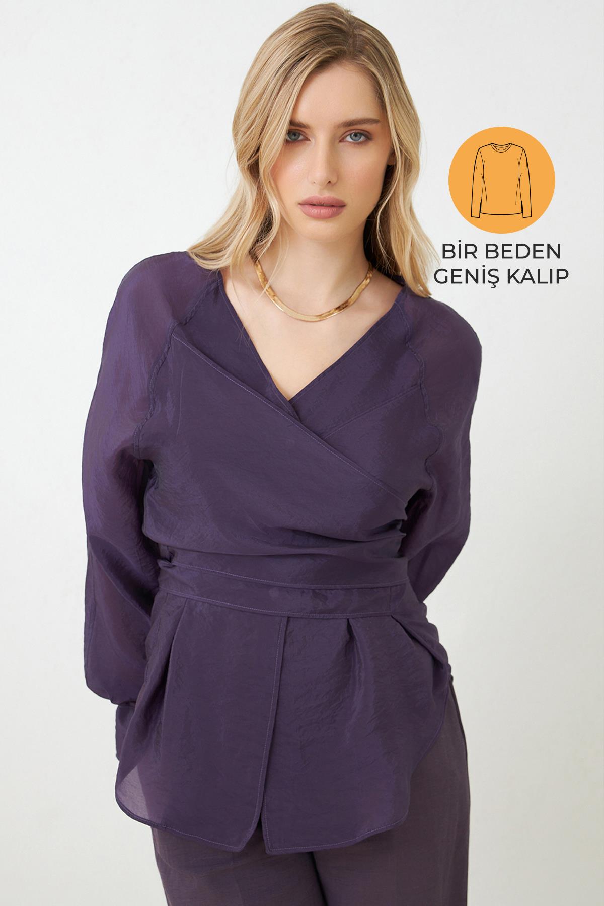 Mor 1YB3WSBL1242 BLUZ Kadın Bluz modelleri