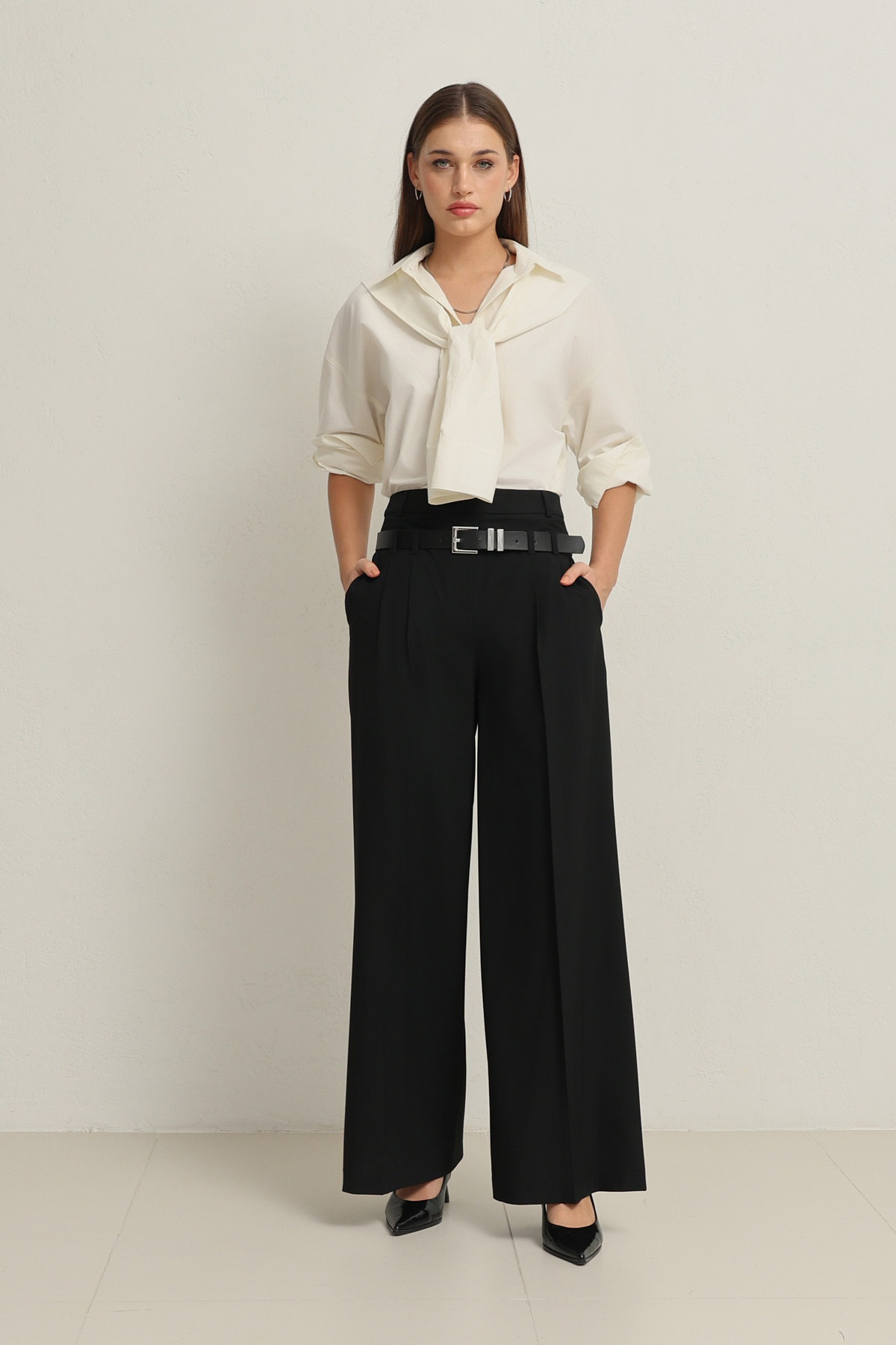 Siyah 1YA2WCPN1392 PANTOLON Kadın Pantolon modelleri