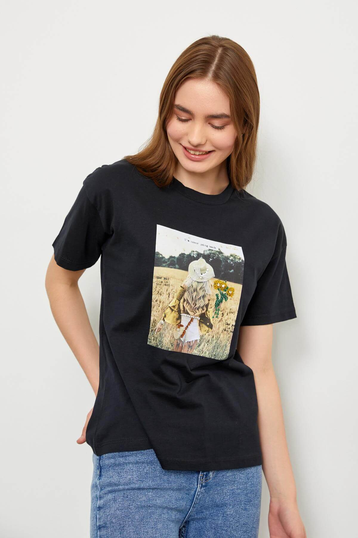 Siyah 2YB2CTS0227 T-SHIRT