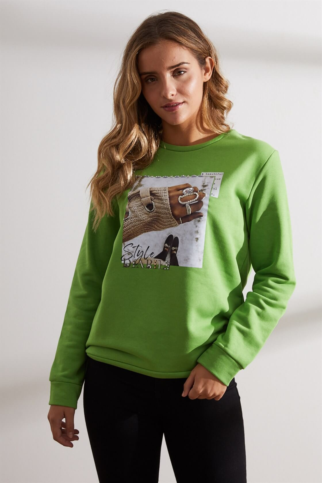 Yeşil 2YB4CSS0092 S-SHIRT