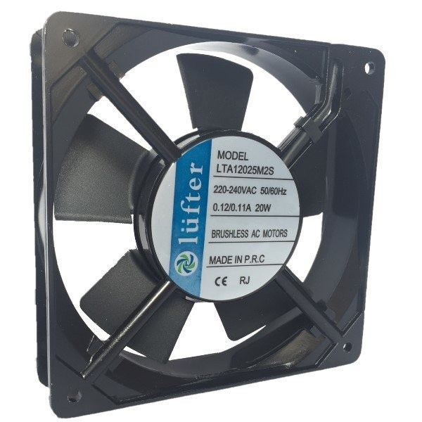 120x120x25 220 VAC Kare Fan LÜFTERKare Fanlar (Kare, Oval, Yuvarlak, Eksenel Fanlar)