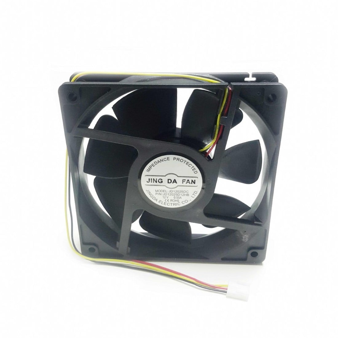 120x120x25 Jing Da 12V DC 3 Kablolu Rulmanlı Fan