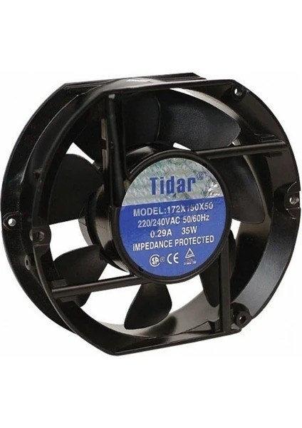 172x150x50 220V AC Oval FanTAİDA-TİDARKare Fanlar (Kare, Oval, Yuvarlak, Eksenel Fanlar)