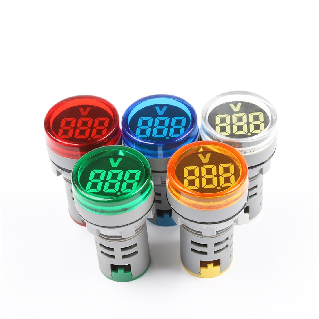 22 VS-B 24-550V Led'li Voltmetre 22MM Beyaz