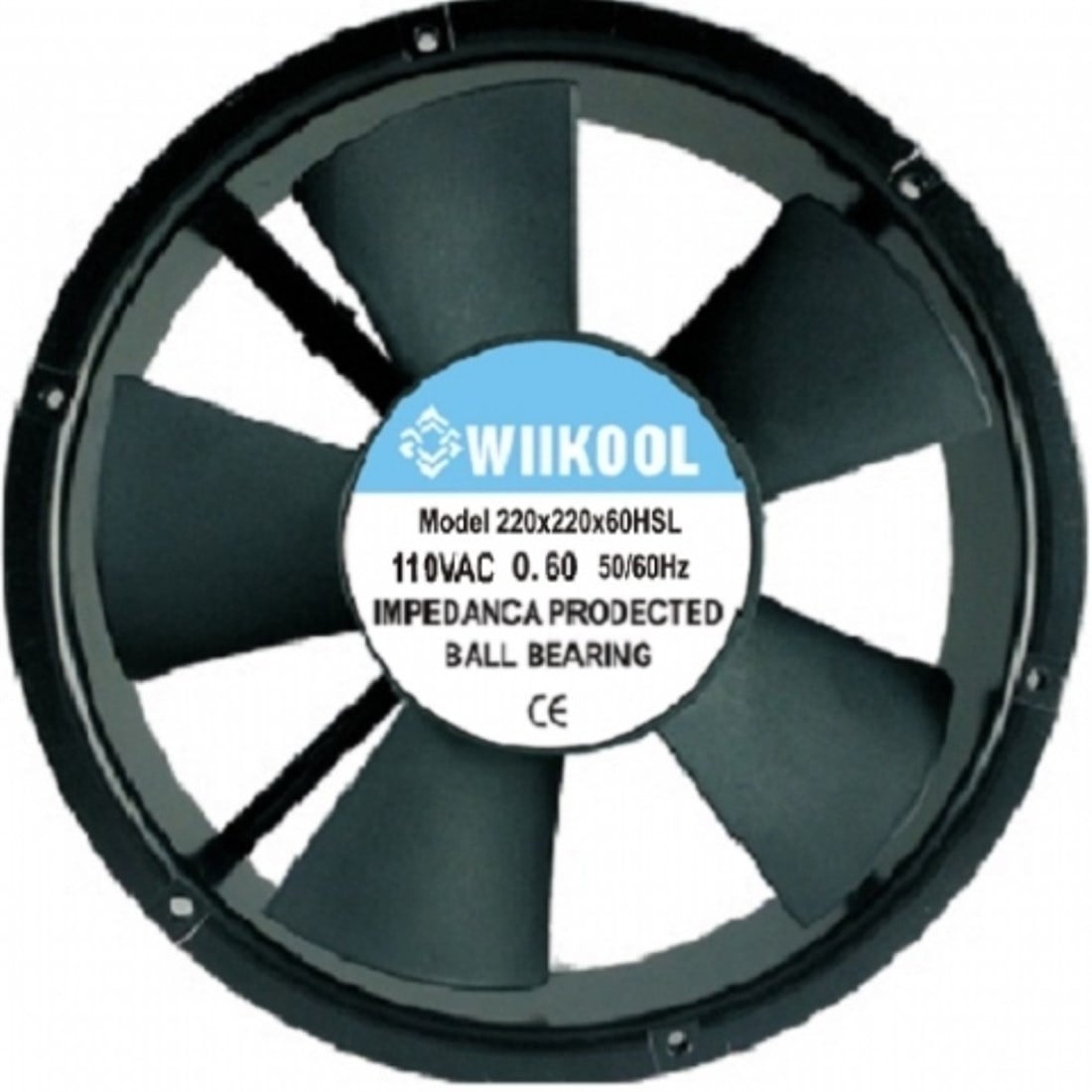 220x220x60 mm Wııkool 110V AC Yuvarlak Fan