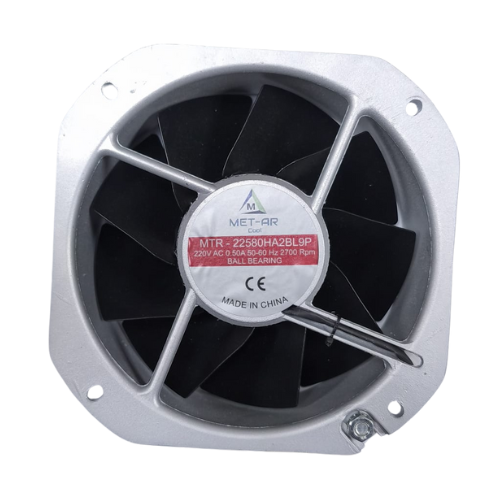 225x225x80 mm 220V AC Metal Kanat Fan  MET-ARKare Fanlar (Kare, Oval, Yuvarlak, Eksenel Fanlar)