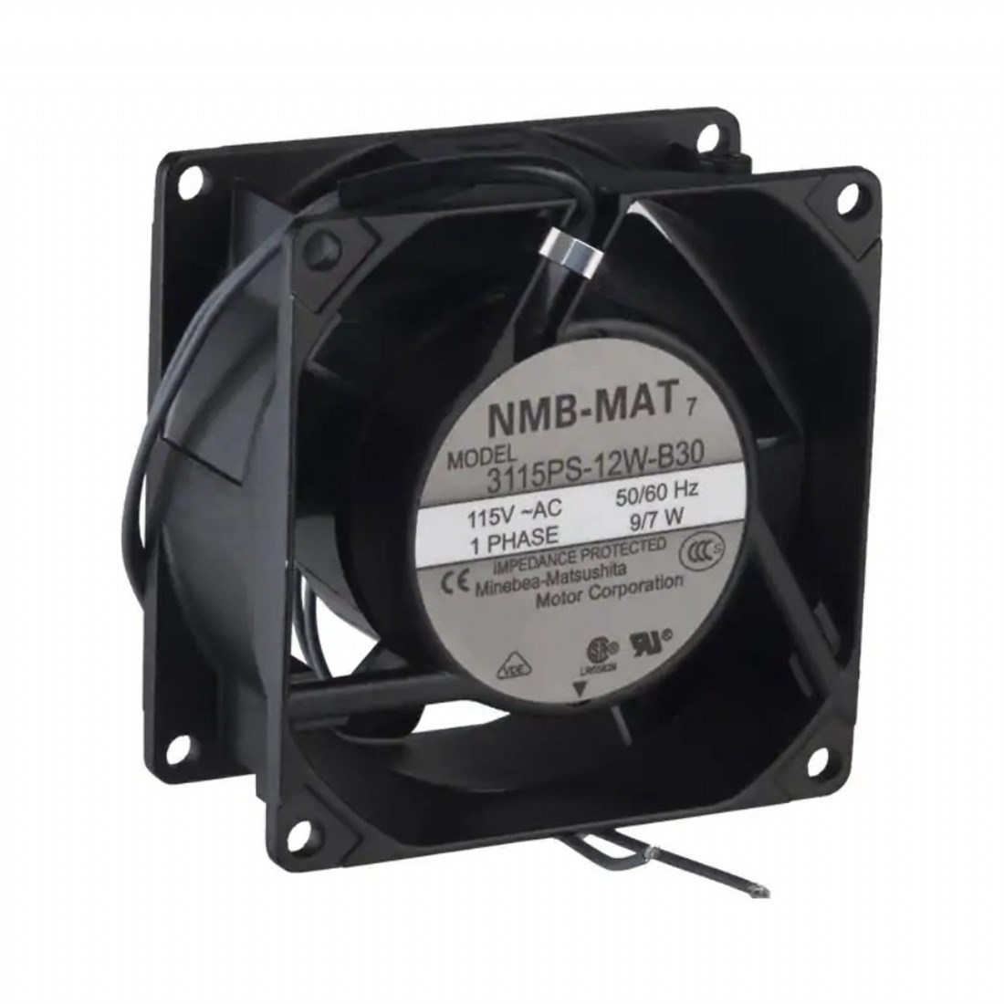 3115PS-12W-B30 80x80x3 115VAC 2 Kablolu Fan