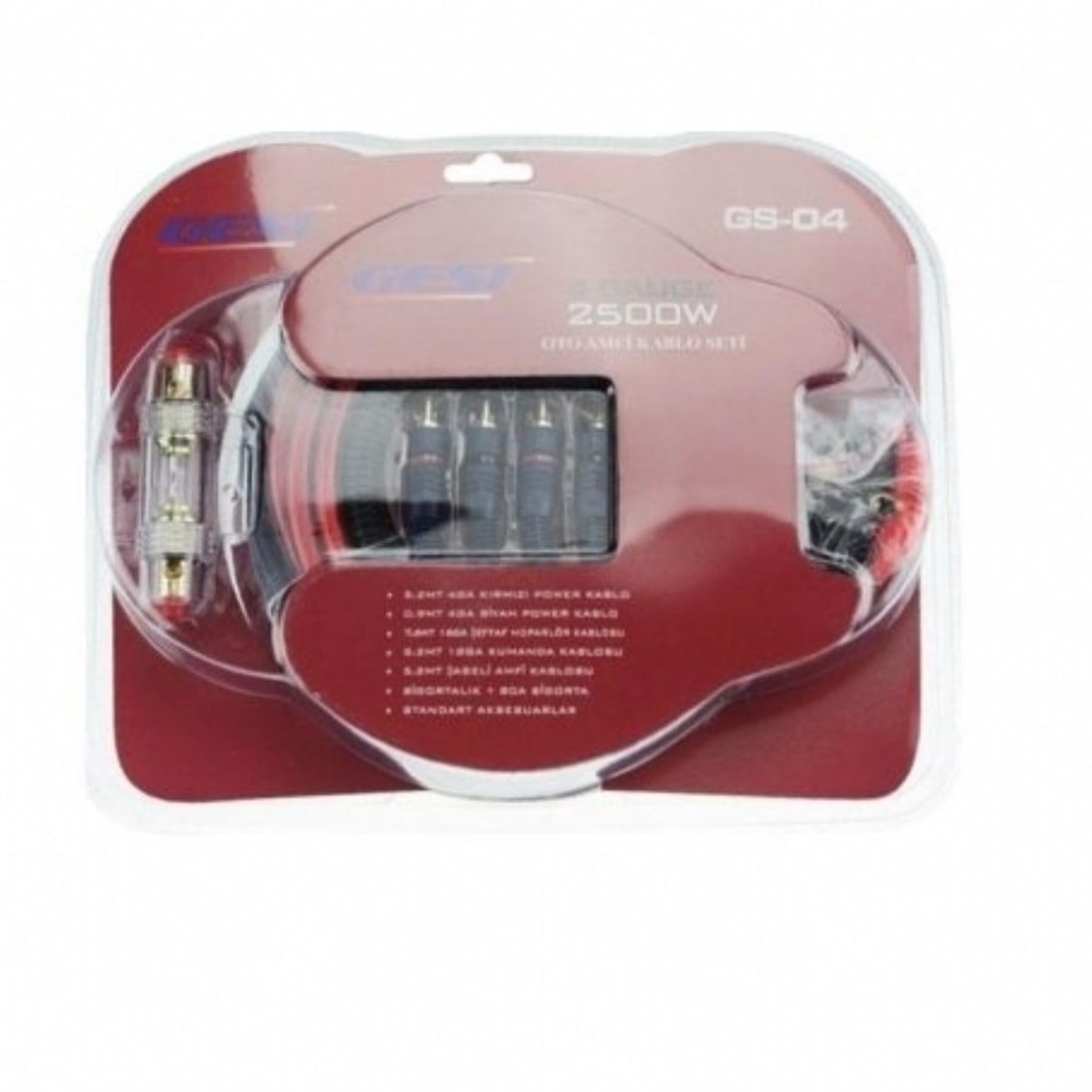 4GA 2500 W OTO AMFİ KABLO SETİ GS 04
