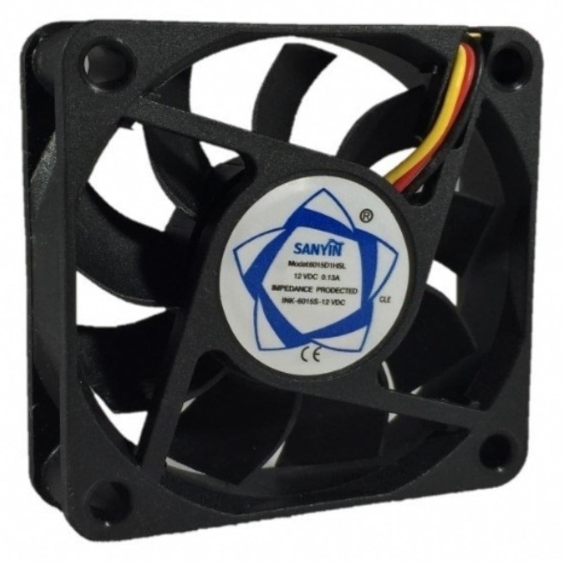 60x60x15 mm Sanyın 12V DC Kare Fan