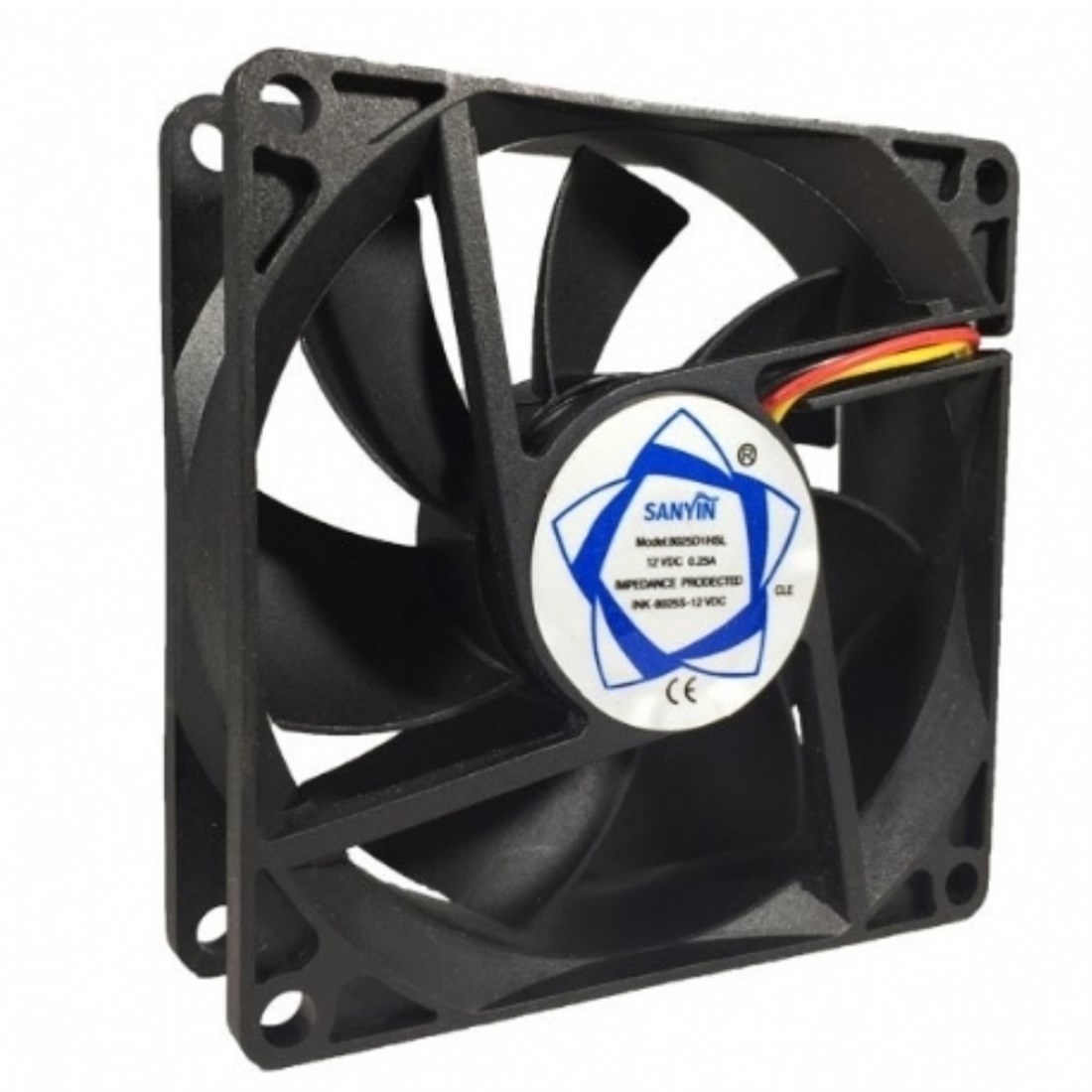 80x80x25 mm Sanyın 12V DC 0.25A Kare Fan