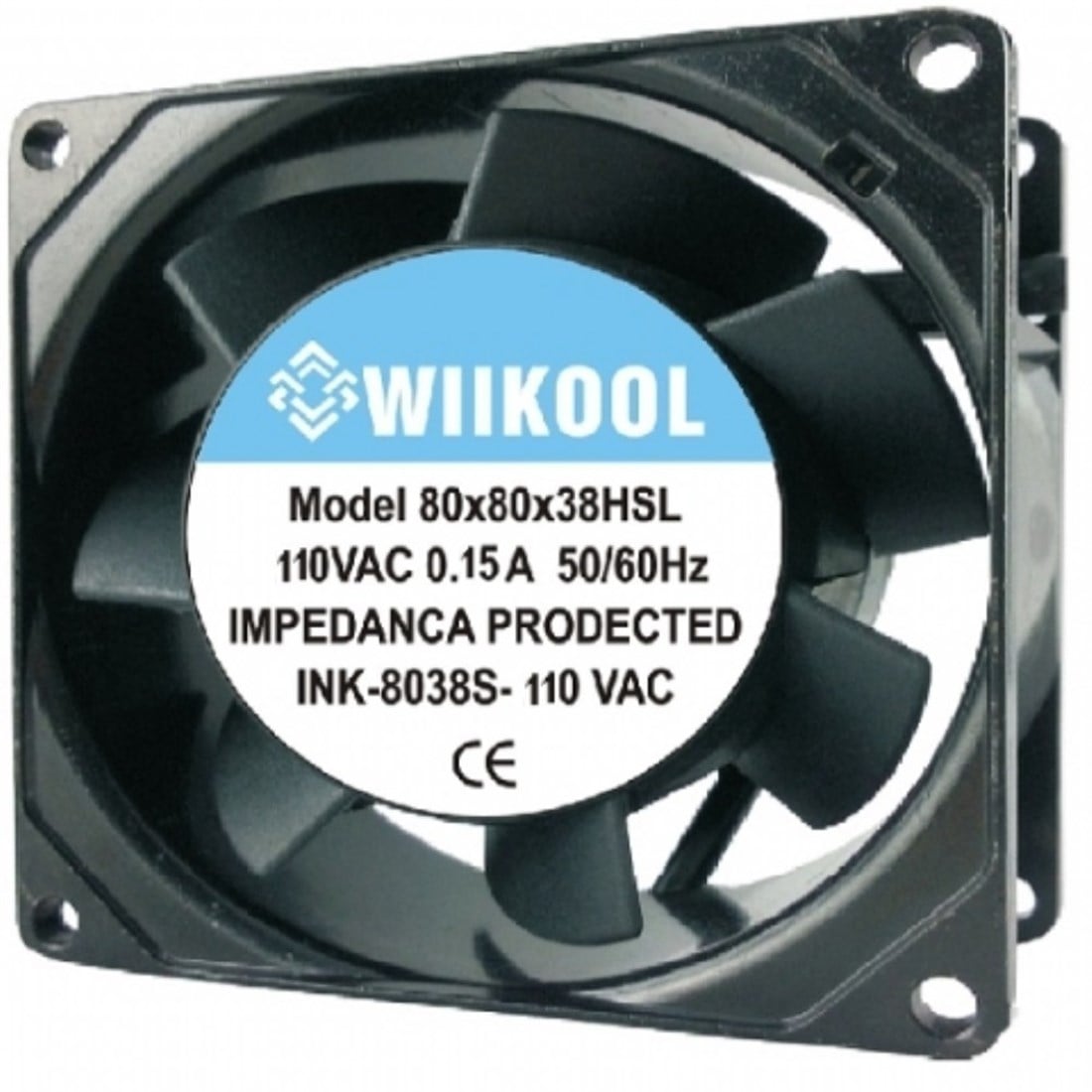 80x80x38 Wııkool 110V AC Kare Fan