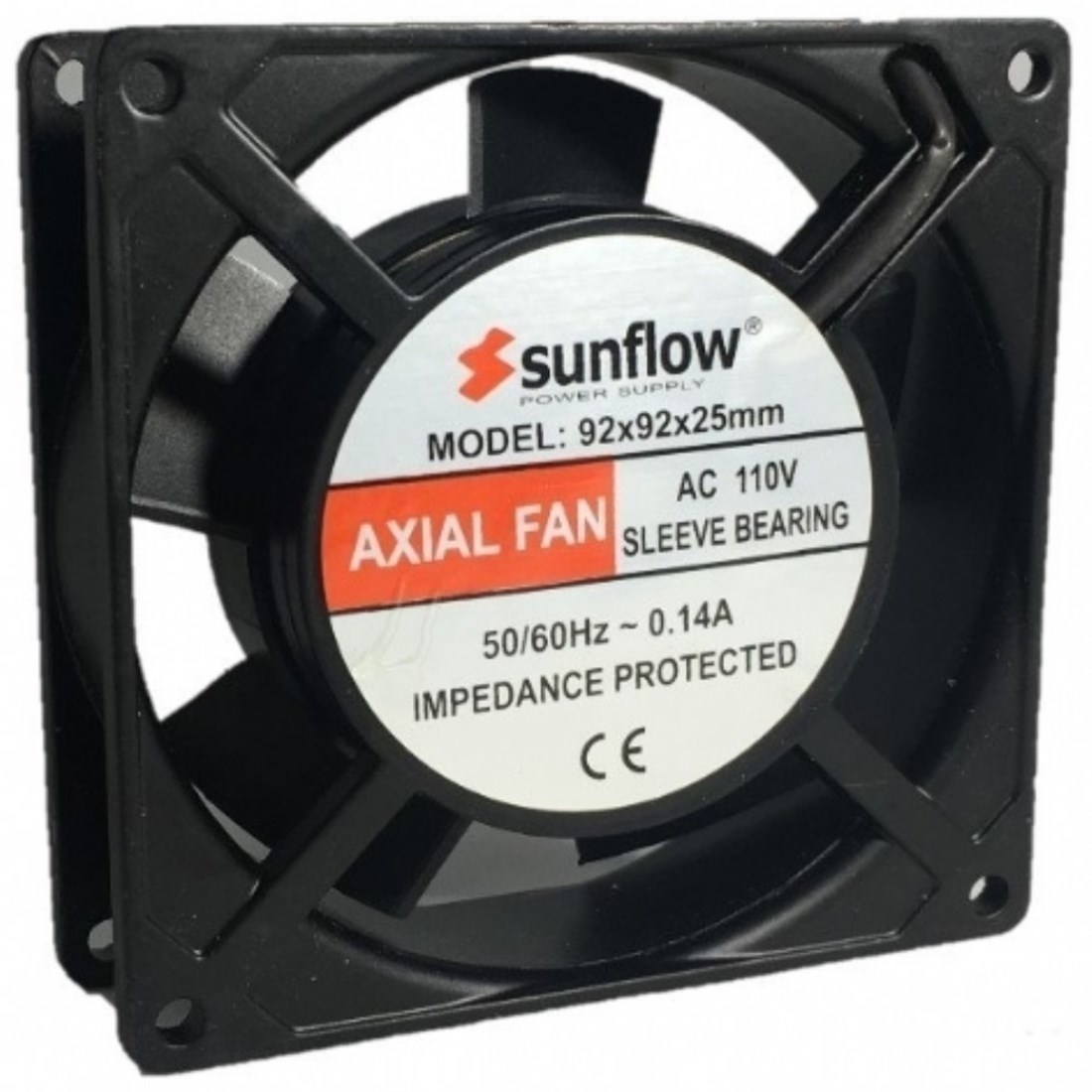 92x92x25 Sunflow 110V AC Kare Fan