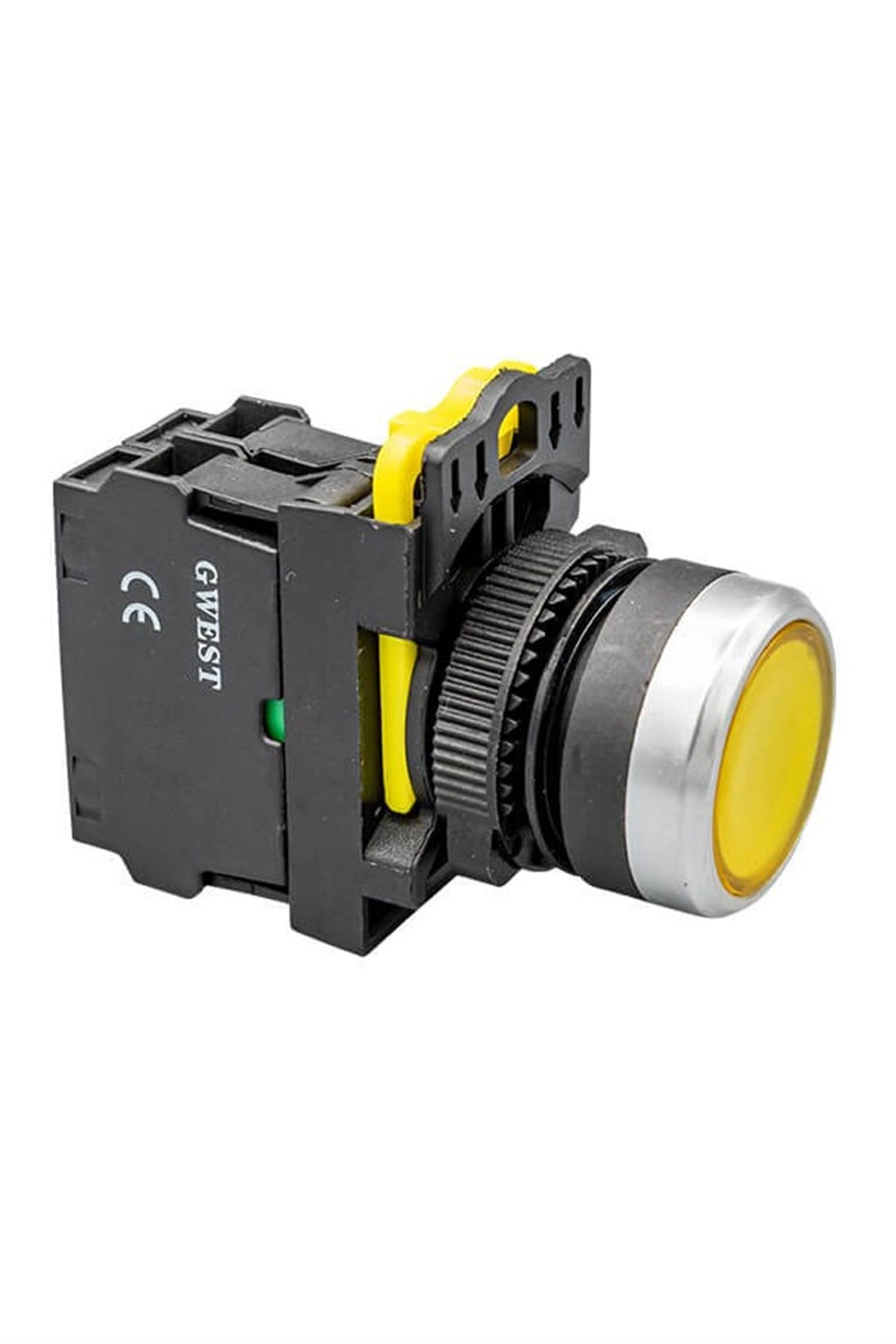 A5-11D-24 1NO IŞIKLI YAYLI BUTON 24V SARI 10 ADET