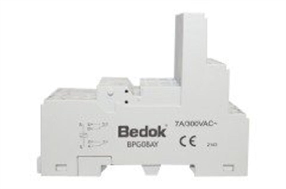 BPG08AY 7A/300VAC Çift Kontak 8 Pin Röle Soketi
