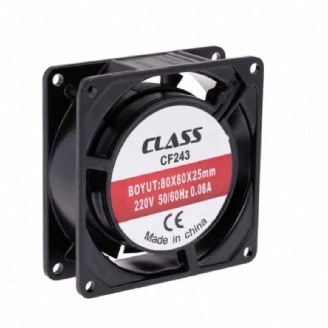 Class 80x80x25 AC 220V Kare Fan