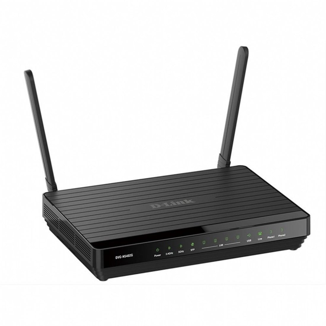 D-LİNK DVG-N5402G/ACF Optik WAN portlu kablosuz AC1200 dual band Gigabit yönlendirici, 3G / LTE, 2 FXS port, 1 PSTN port ve USB portu desteği