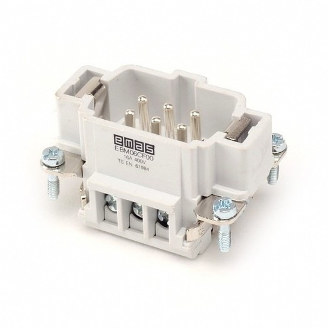 Emas EB006CF00 Metal Seri Çekirdek Fiş 6 Kontaklı 16A PG16