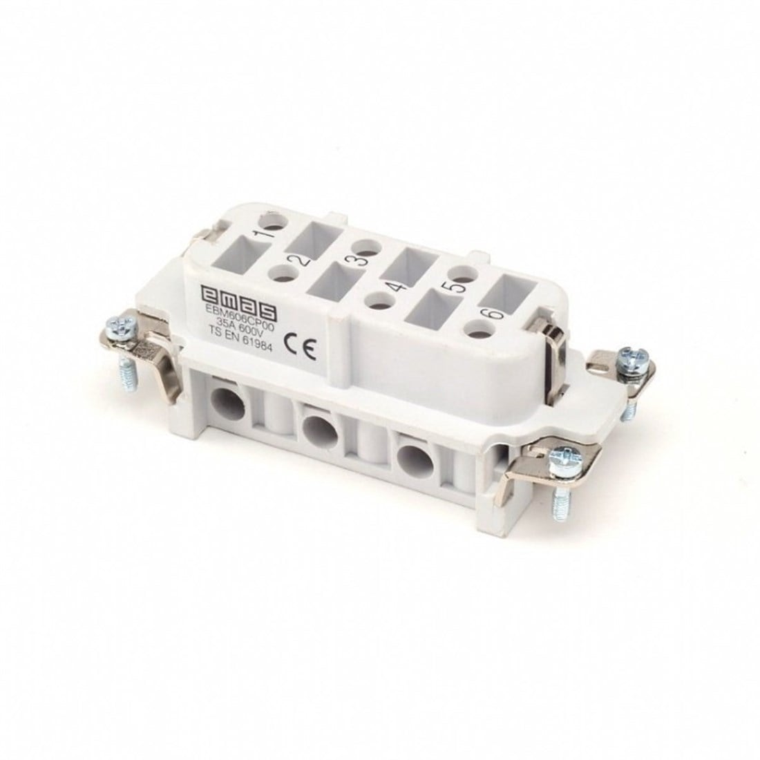 Emas EB0612CP00 Metal Seri Çekirdek Priz 7-12 12 Kontaklı 35A PG21