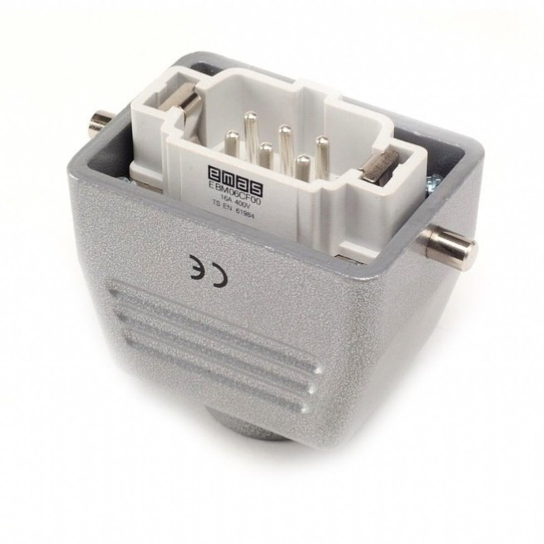 Emas EBM06FU30 Metal Seri Uzatma Fişi 6 Kontaklı 16A PG16