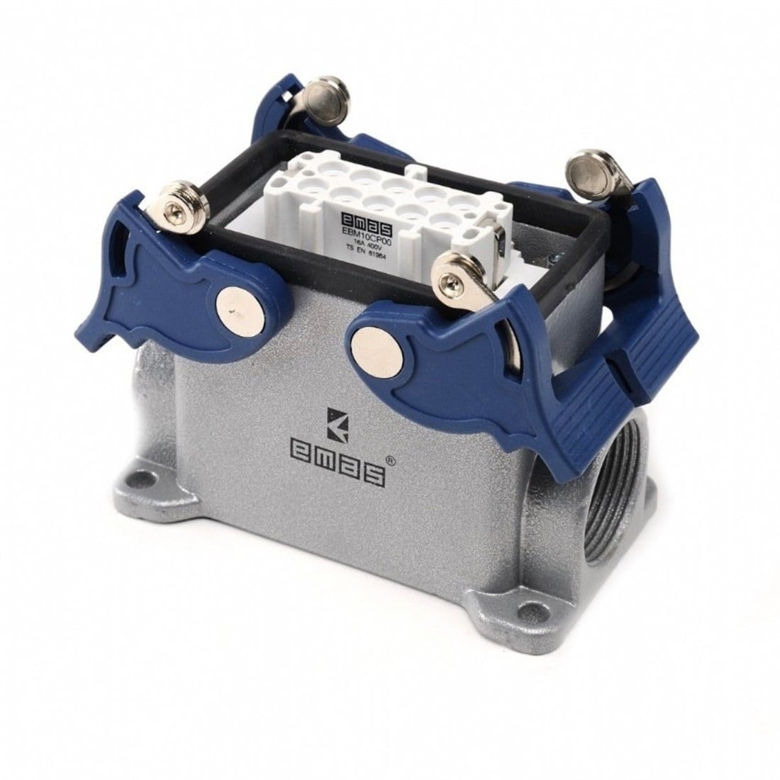 Emas EBM10PD24 Metal Seri Duvar Prizi 10 Kontaklı 16A Pg16