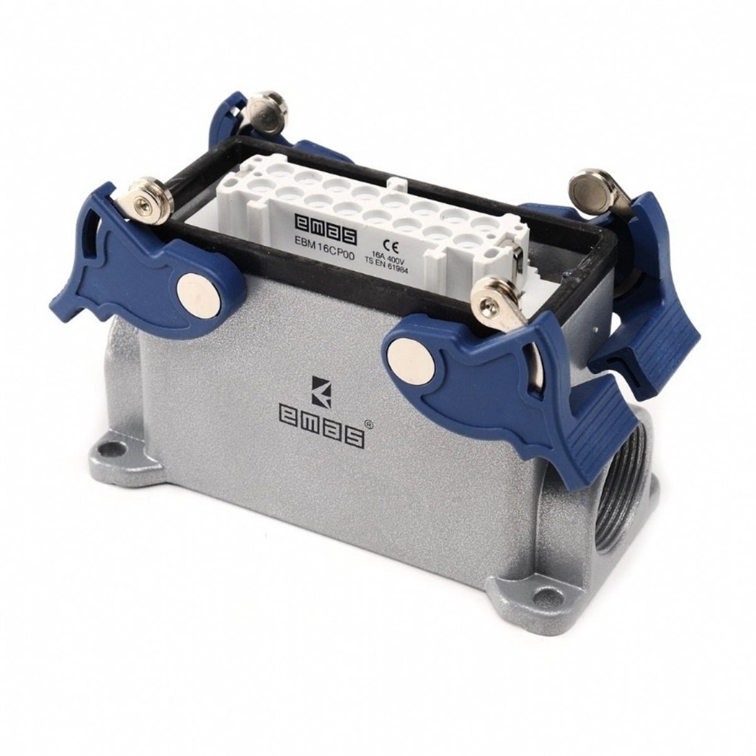 Emas EBM16PD14 Metal Seri Duvar Prizi 16 Kontaklı 16A PG21