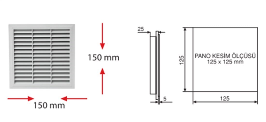Fan filtresi 120x120 fan için