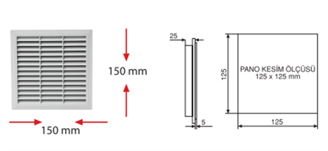 Fan filtresi 120x120 fan için