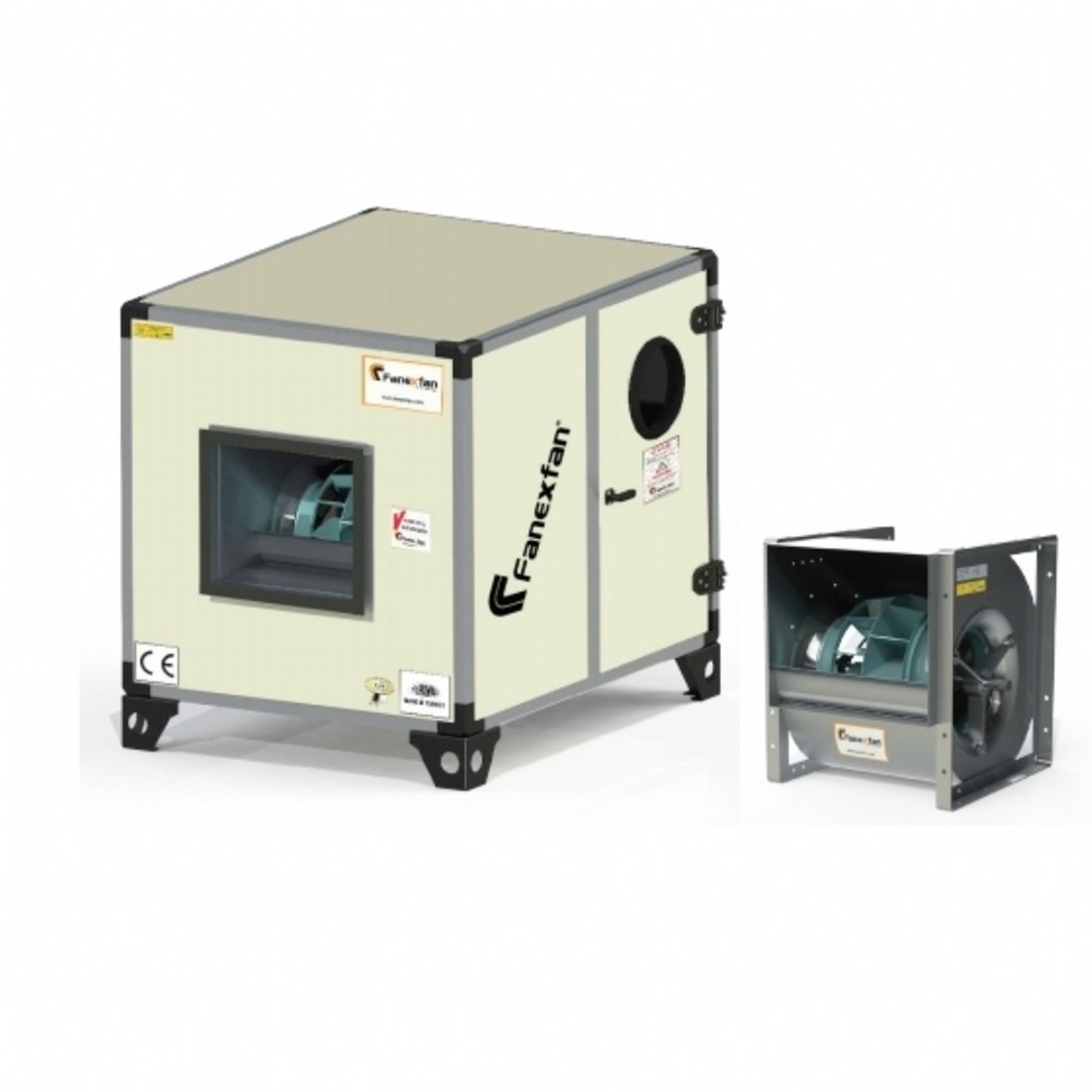 Fanex FHV-450-2 Geriye Eğimli Seyrek Kanatlı Hücreli Vantilatör Trifaze