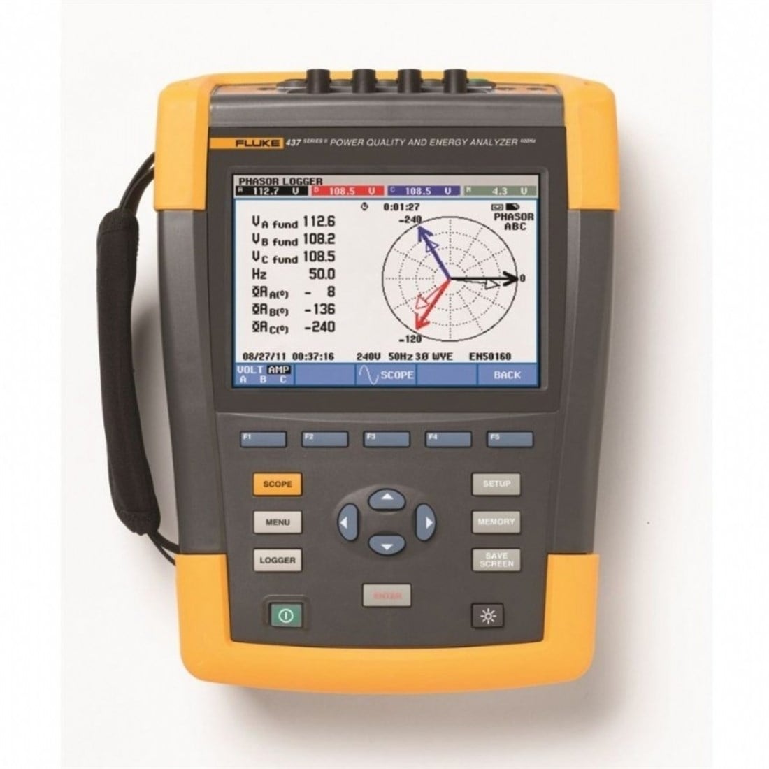 Fluke 437 II 3 Faz Kayıt Fonksiyonlu Güç Kalitesi Analiz Cihazı