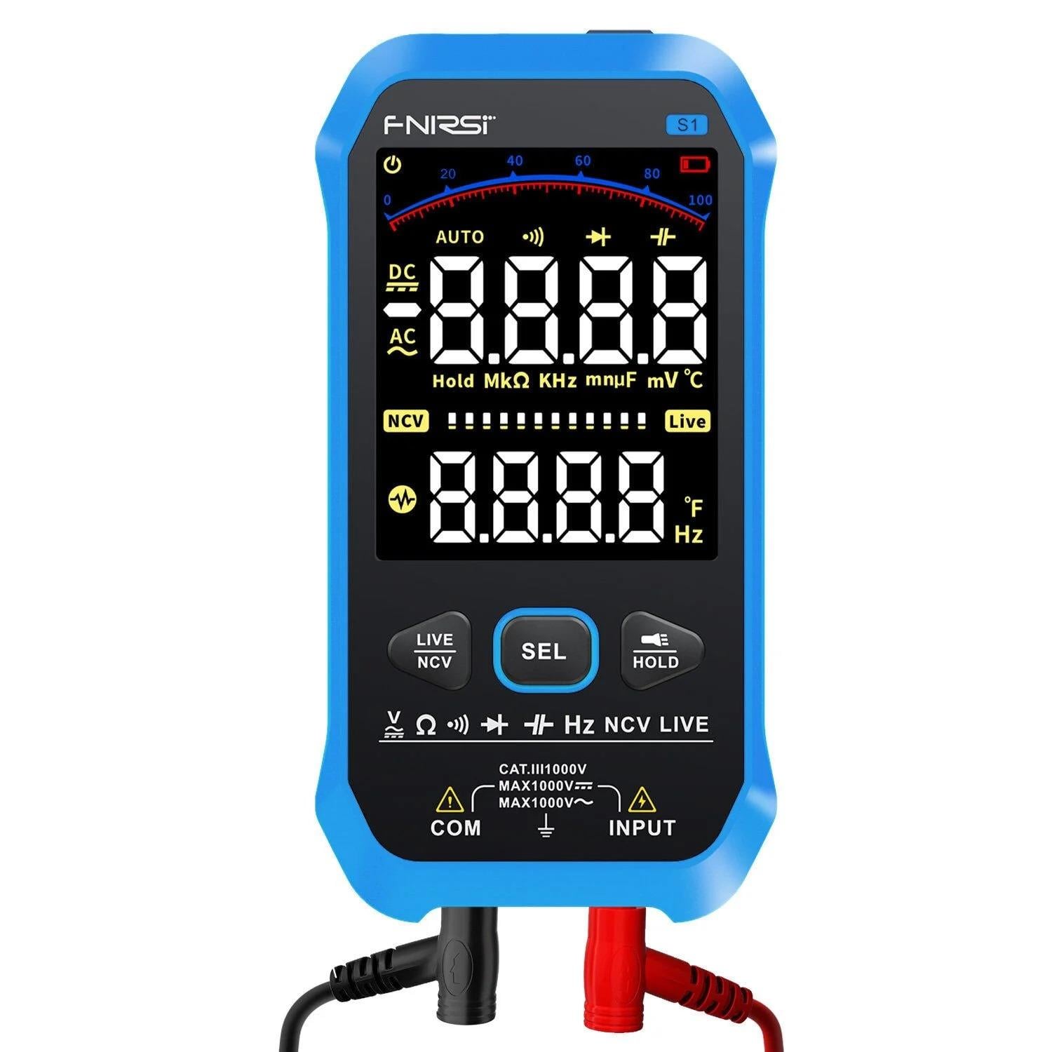FNİRSİ S1 Dijital Multimetre Otomatik Ölçüm 9999 TRMS Sayımı