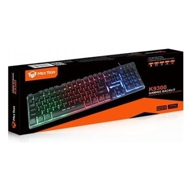 Gaming K9300 Siyah USB Gökkuşağı Renkli Aydınlatmalı Klavye Mekanik Hisli MeetionKlavyeler ve Mouselar