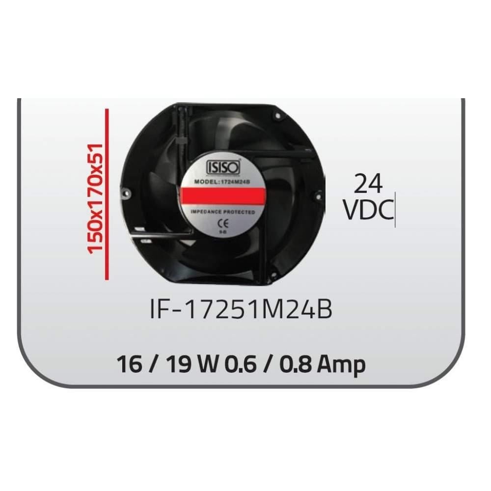 ISISO IF-17251M24B 172X150X50 24 VDC Oval FanISISOFAN VE AKSİYAL ÜRÜNLERİ